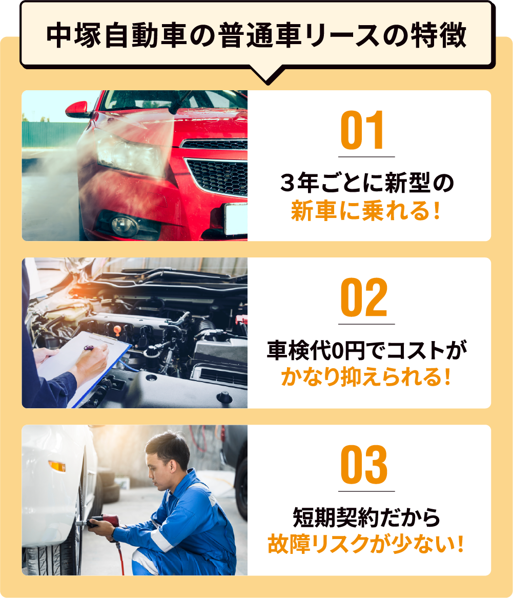 中塚自動車の普通車リースの特徴